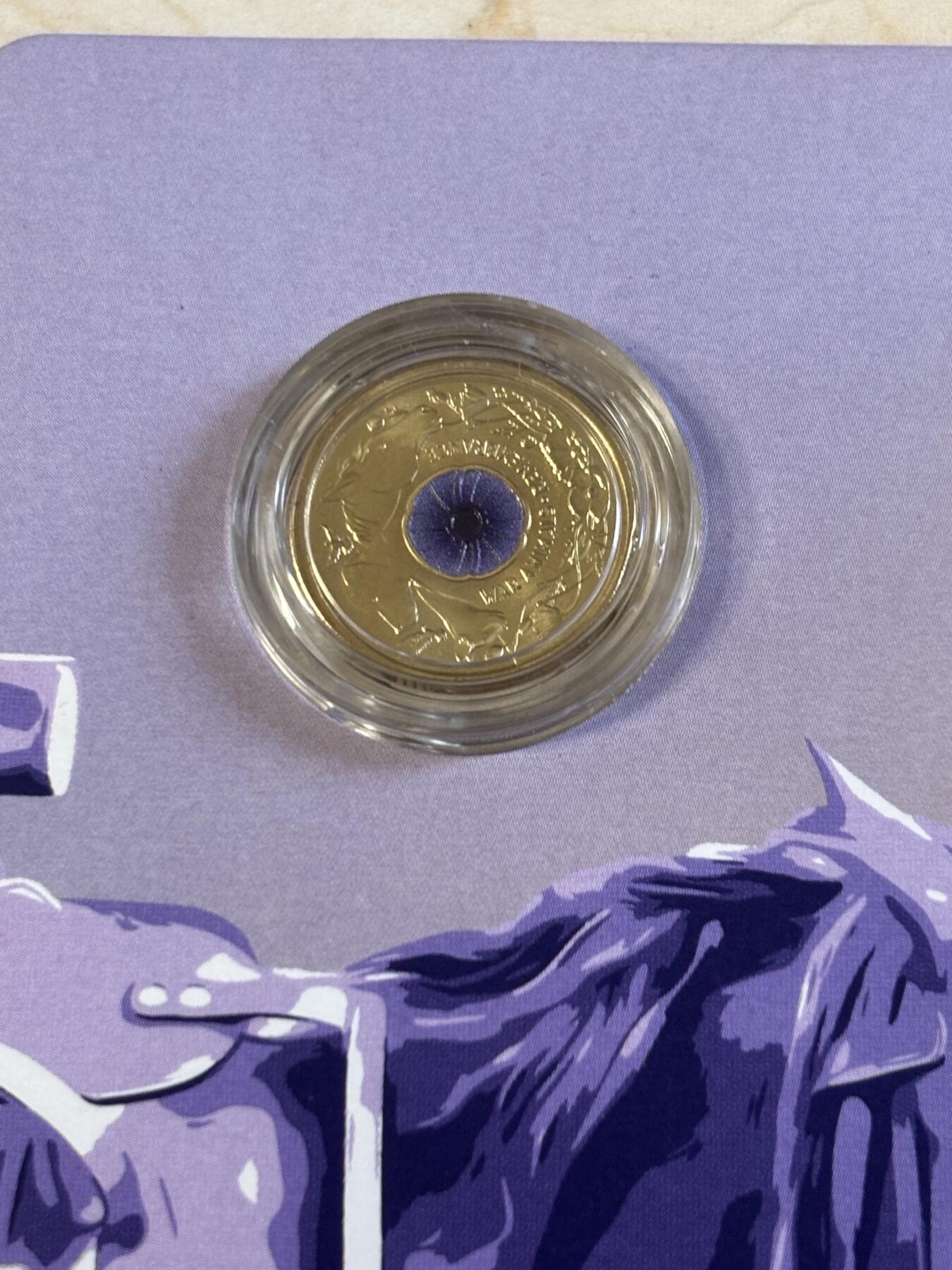 第194期拍卖 澳大利亚2024年战争中的动物彩色纪念币卡装