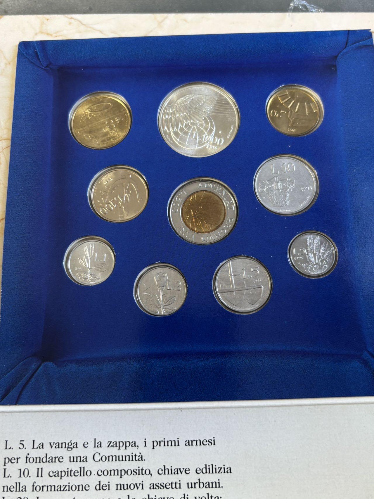 第194期拍卖 圣马力诺1993年迈向统一世界10枚硬币卡装，含一枚硬币，835银，14.6克