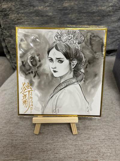 喜灰玩卡拍卖第五期，接拍品0佣金，欢迎送拍，释放现金流，让自己有资金可以购买更多喜欢的卡牌，让别的卡友能淘到更多心仪的卡牌 - 独行正明老师 手绘  15cmX15cm