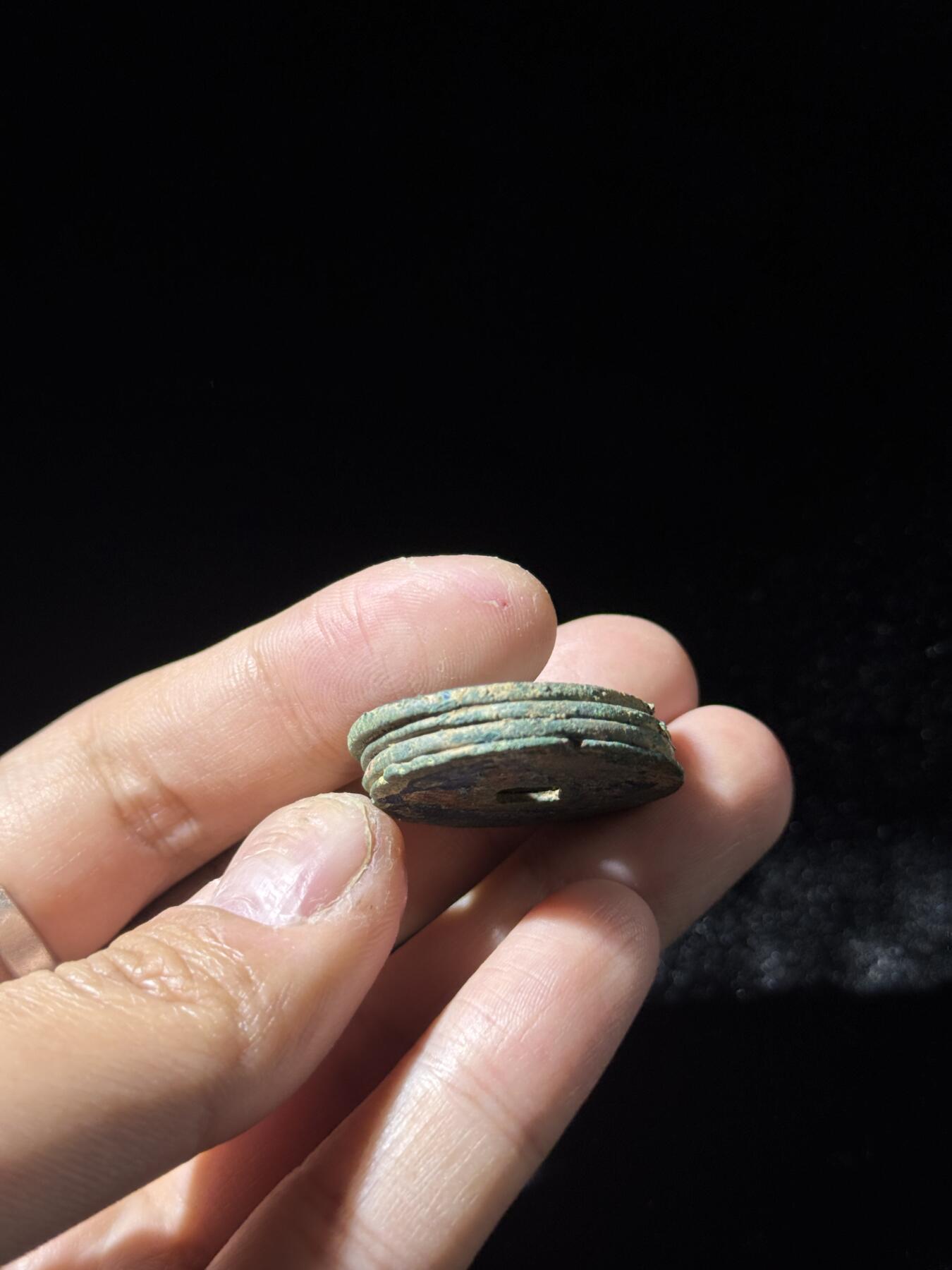 戎马世界章牌大赏，铜钱场 宋钱折二饼子一组，四联