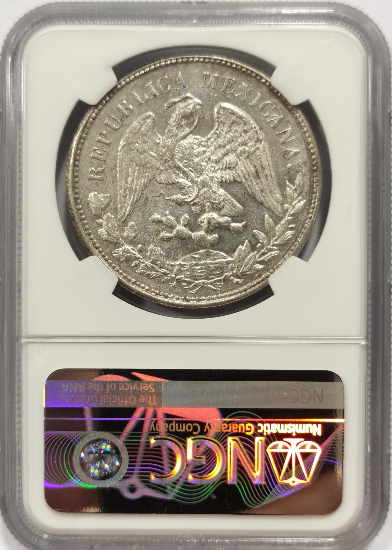 博洋堂世界钱币拍卖第165期（全场包邮） NGC UNCD 墨西哥1901年MO AM直边鹰洋，面值1比索