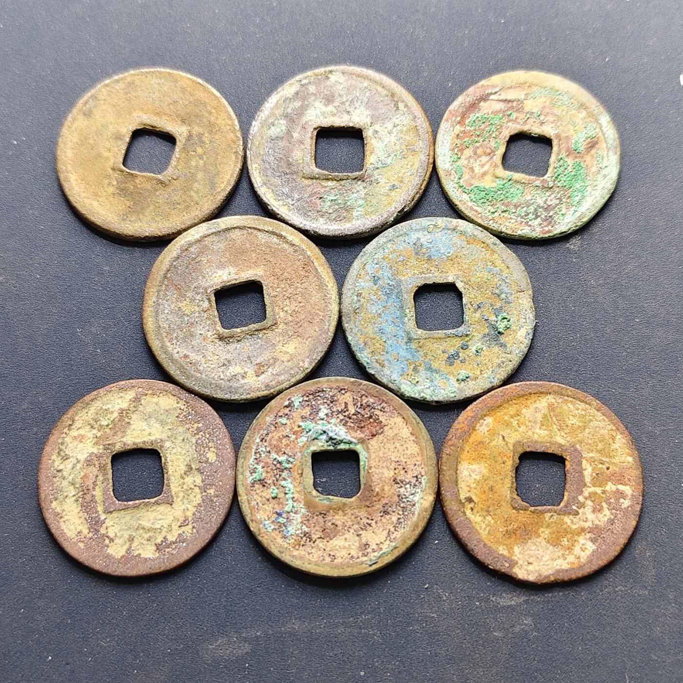 【全场包邮】纯粹捡漏拍512场 【古钱】中国北宋徽宗大观通宝铜钱8枚一组