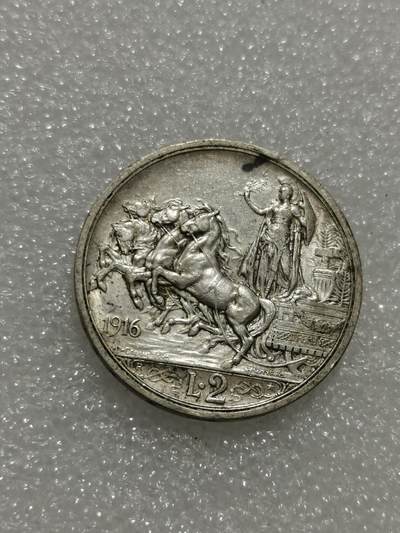 天下钱庄专场欢迎参拍 - 意大利胜利马车2里拉银币