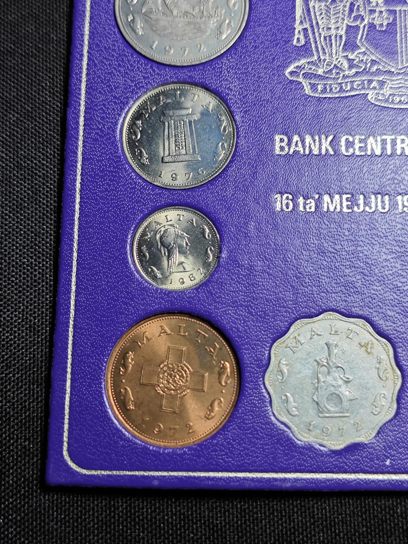 KK钱币收藏小铺   套币专场 2月预留时间 周末发货  1972马耳他清年套币