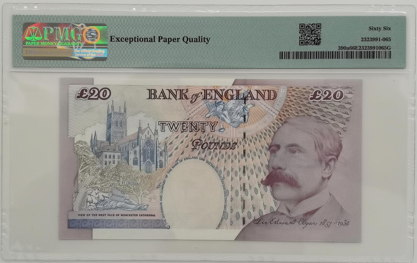 博洋堂世界钱币拍卖第165期（全场包邮） PMG 66EPQ 英国E序列1999年20镑 首签