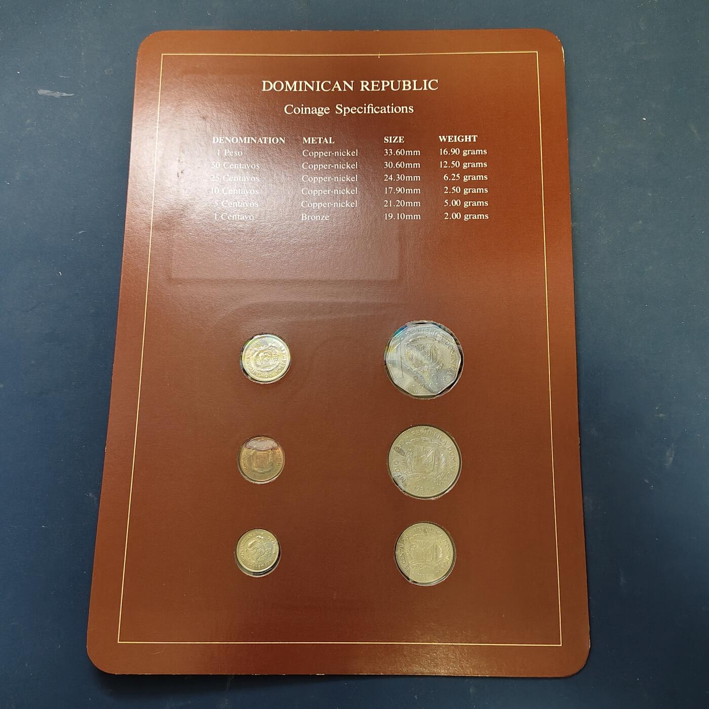 【全场包邮】纯粹捡漏拍513场 【富兰克林·世界各国硬币系列邮币卡】多米尼加共和国