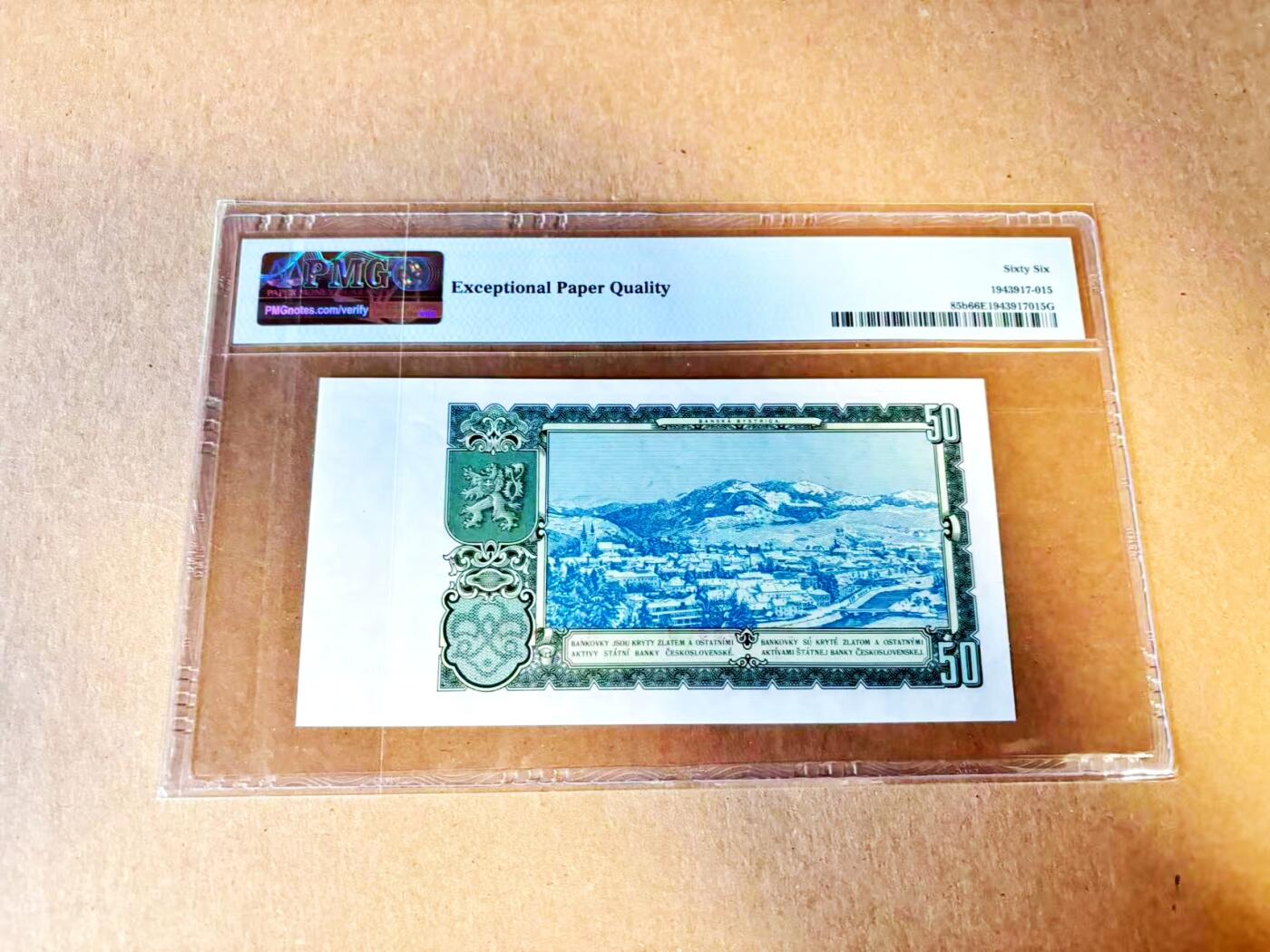 【Blue Auction】世界纸币精拍第796期——18级TOP拍卖/信誉/品质/专业/高效💫 【千位小号】捷斯 1953年50克朗 PMG66EPQ 