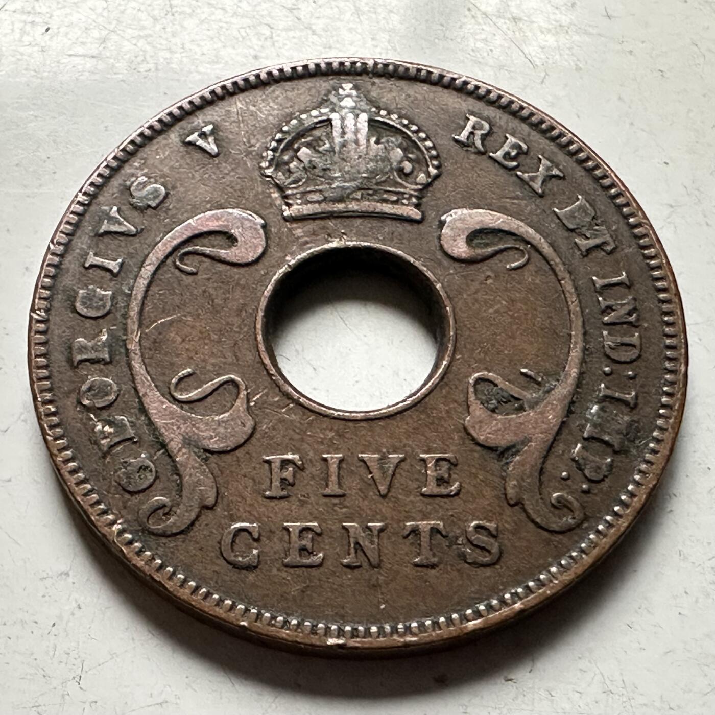 🌹外币初藏🌹🐯2026年第30场   每周二四六晚8️⃣点 接代拍 英属东非1935年5分 