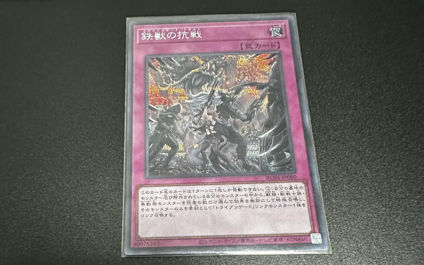 游戏王 影之诗 VG卡牌等 专场卡牌（无佣） 游戏王  铁兽之御敌 SER