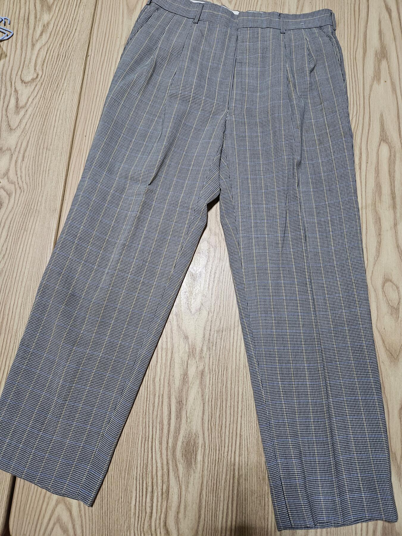 0元起拍勋章 第340期 咸鱼国勋章拍卖专场 3月22日（周日）下午6：00开始 韩国古着格子西裤 腰围84 裤长100