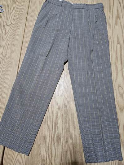 0元起拍勋章 第340期 咸鱼国勋章拍卖专场 3月22日（周日）下午6：00开始 - 韩国古着格子西裤 腰围84 裤长100