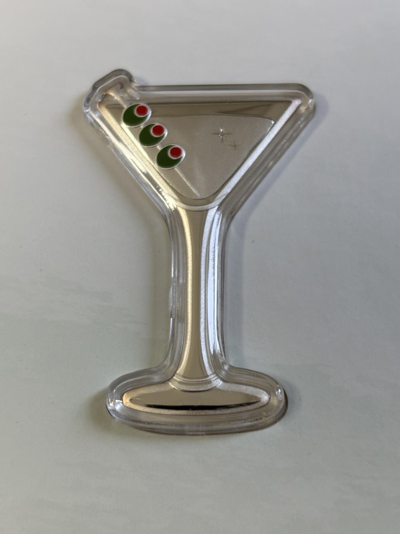 第194期拍卖 卡装萨摩亚2023年马提尼鸡尾酒杯异形彩色10克纪念银币，999银，发行1806枚