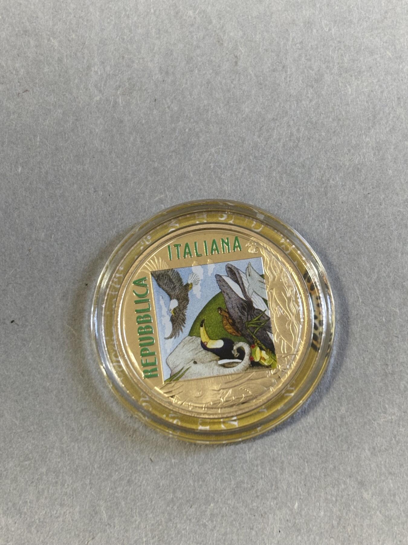 第194期拍卖 卡装意大利2022年动物园系列夜光捷豹精制纪念币