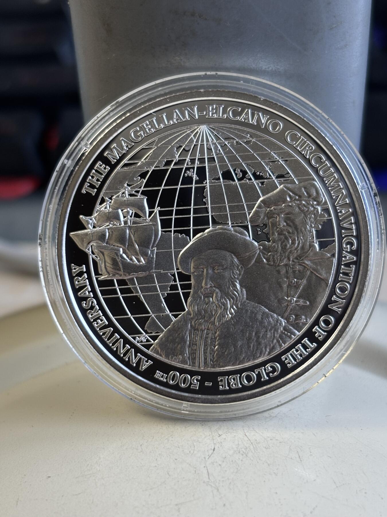 第194期拍卖 马耳他2022年麦哲伦环球航行500周年精制纪念银币28.28克，925银，发行1000枚