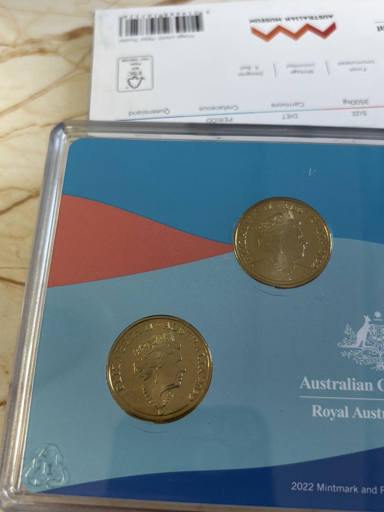 第194期拍卖 澳大利亚2022年恐龙标本系列可怕的蜥蜴纪念套币