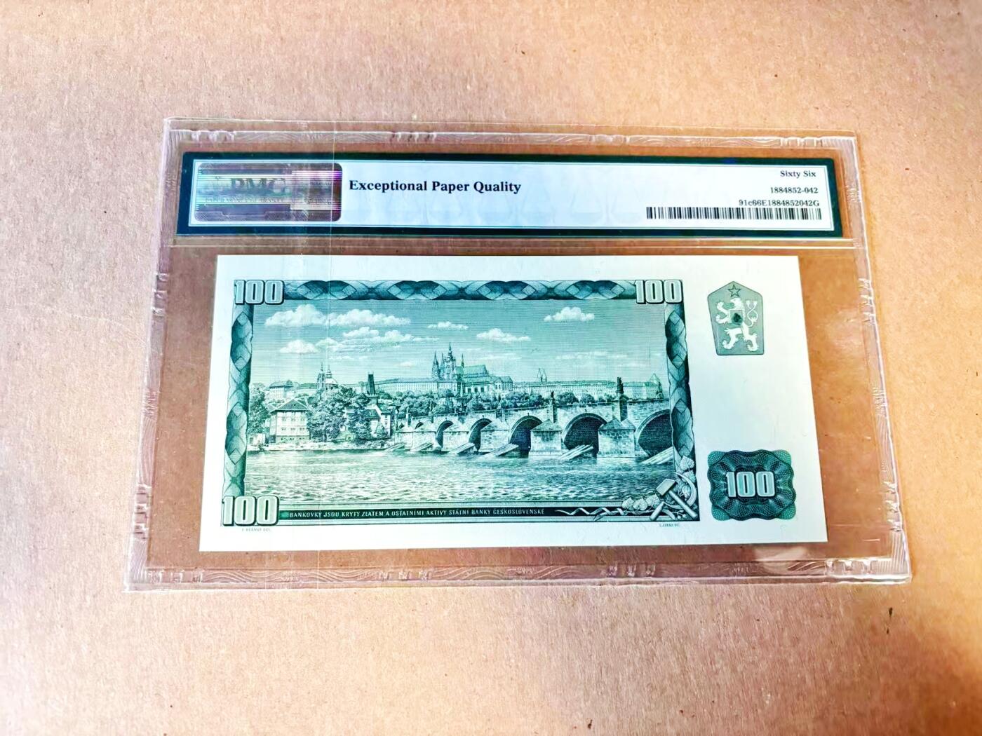 【Blue Auction】世界纸币精拍第796期——18级TOP拍卖/信誉/品质/专业/高效💫 【无47】捷斯 1961年100克朗 PMG66EPQ 