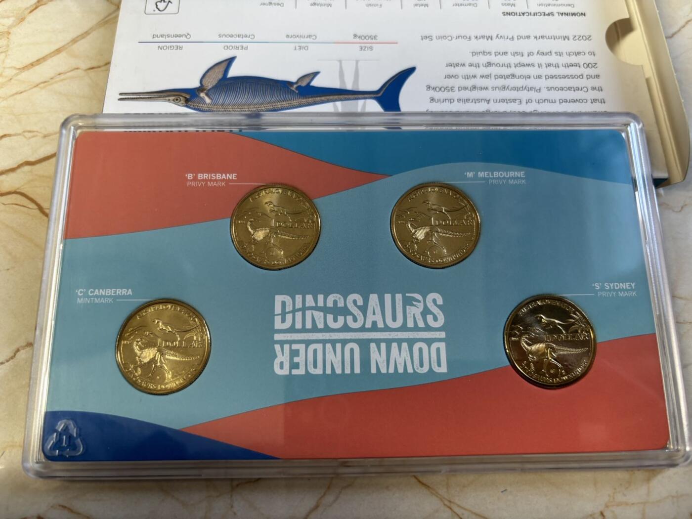 第194期拍卖 澳大利亚2022年恐龙标本系列可怕的蜥蜴纪念套币