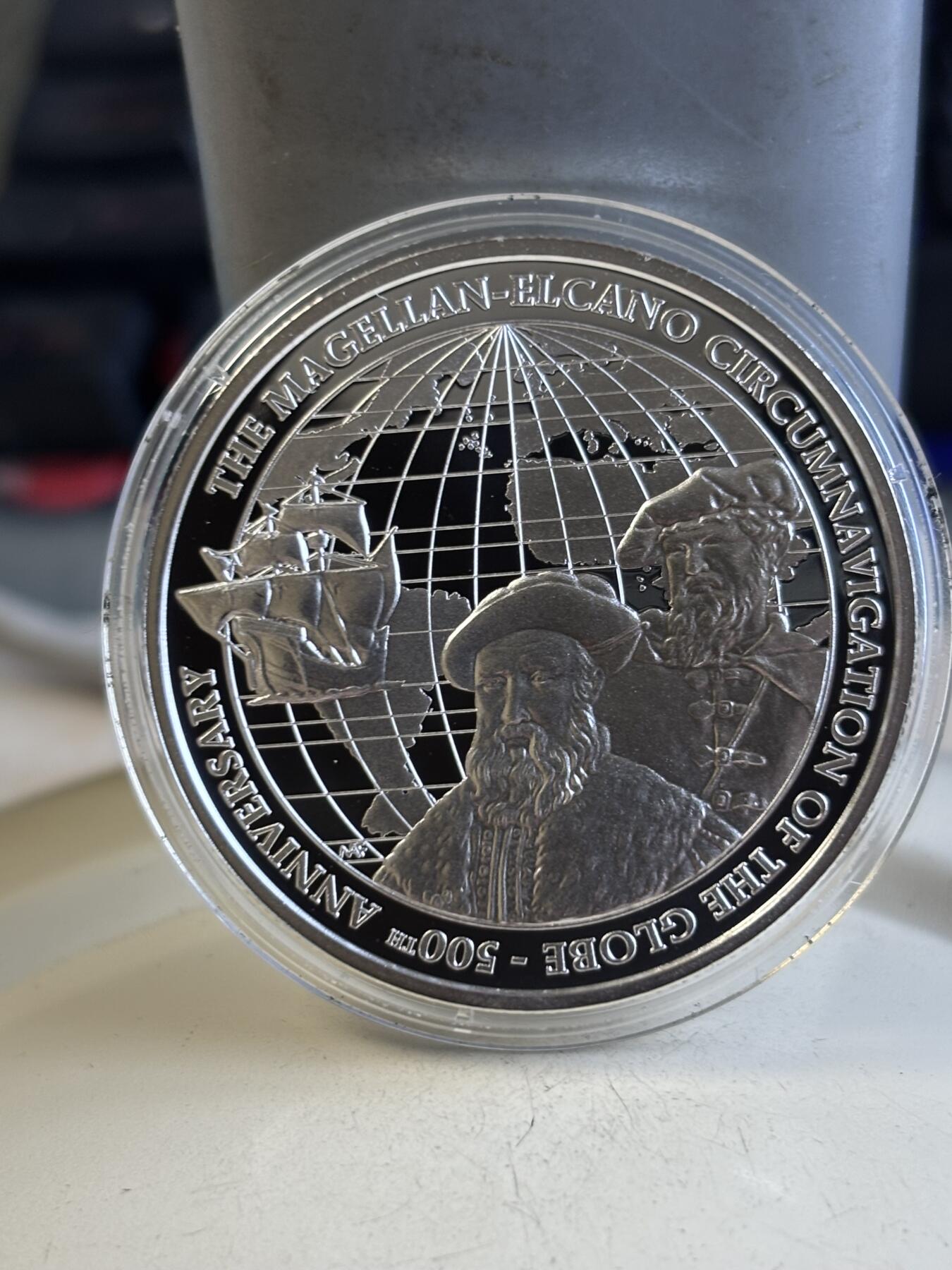 第194期拍卖 马耳他2022年麦哲伦环球航行500周年精制纪念银币28.28克，925银，发行1000枚