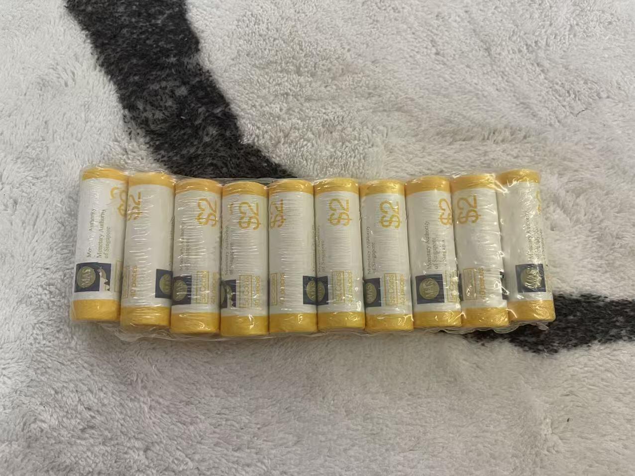 ❤️【币观天下】❤️ 第345期钱币拍卖场- 2026.3.20周五晚上6点半场 长期征集拍品  新加坡滨海湾榴莲壳歌剧院5分原卷原封全新硬币 银行原封10卷