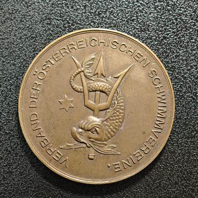 【德藏】世界币章拍卖第168期（拍品征集中~欢迎藏友联系） - 19-20世纪 奥地利游泳协会“穿越维也纳”纪念铜章 直径约：31.8mm；重约：15.4g