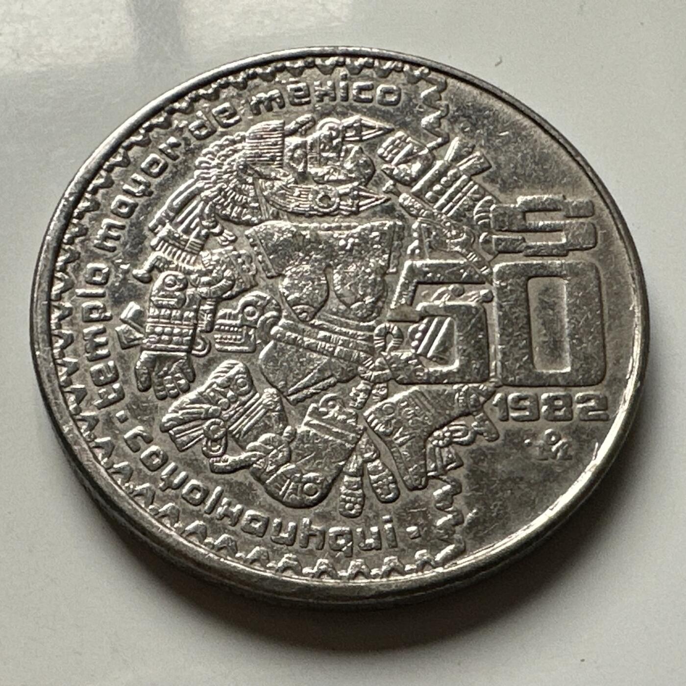 🌹外币初藏🌹🐯2026年第30场   每周二四六晚8️⃣点 接代拍 墨西哥 1982年 大庙月神50比索35.0mm