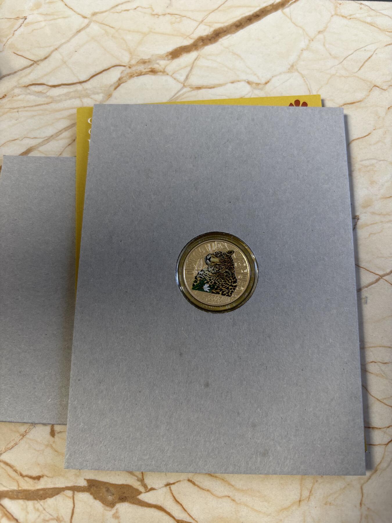 第194期拍卖 卡装意大利2022年动物园系列夜光捷豹精制纪念币