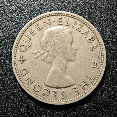 【德藏】世界币章拍卖第168期（拍品征集中~欢迎藏友联系） - 1955年 罗德西亚与尼亚萨兰联邦1/2克朗镍币 直径约：30.8mm；重约：14g