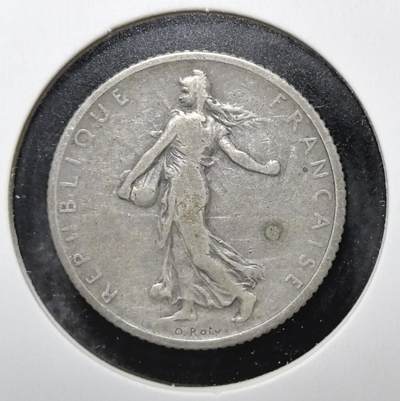 外国优质老铜币银币苏联纪念章，每周六晚九点倒数截拍，满百包邮可寄存，持续收拍 - 法国第三共和国1902年1法郎银币，由奥斯卡・罗蒂设计，正面为 “播种女神” 形象，背面刻有共和国格言，是经典的法国流通银币。