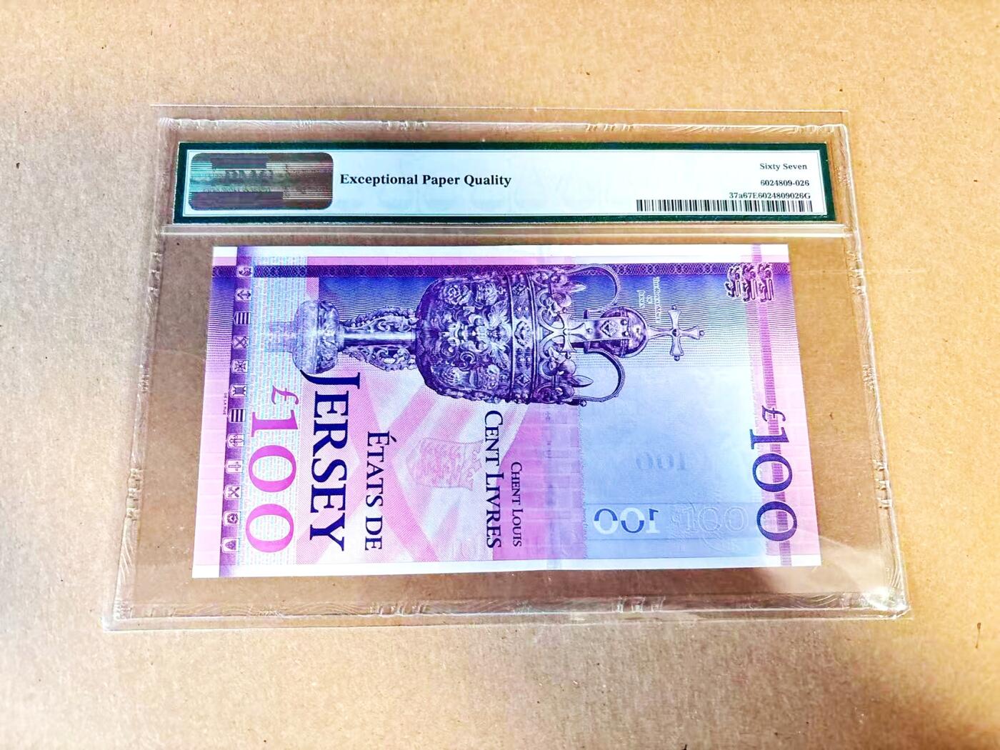 【Blue Auction】世界纸币精拍第796期——18级TOP拍卖/信誉/品质/专业/高效💫 【千位小号】泽西 2012年100镑 女王 PMG67EPQ 