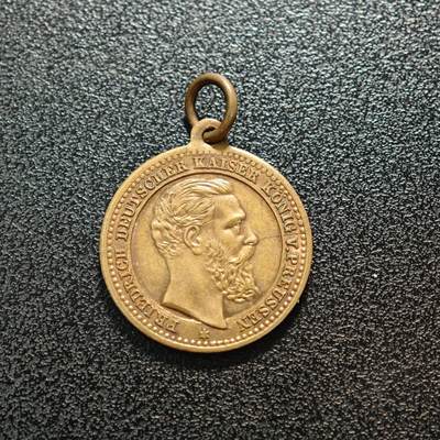 【德藏】世界币章拍卖第168期（拍品征集中~欢迎藏友联系） - 19世纪 德国普鲁士腓特烈三世皇帝纪念铜章 直径约：20.5mm；重约：4.3g