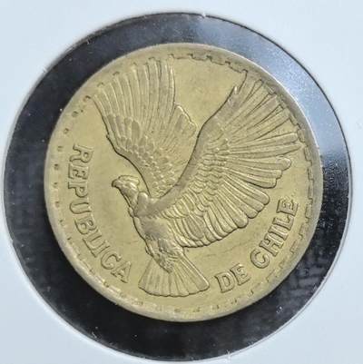 外国优质老铜币银币苏联纪念章，每周六晚九点倒数截拍，满百包邮可寄存，持续收拍 - 智利共和国1966年国鸟5分，正面为智利国鸟神鹰，背面标面值与年份，属智利比索辅币体系，见证智利战后经济发展，后随货币改革逐步退出流通。