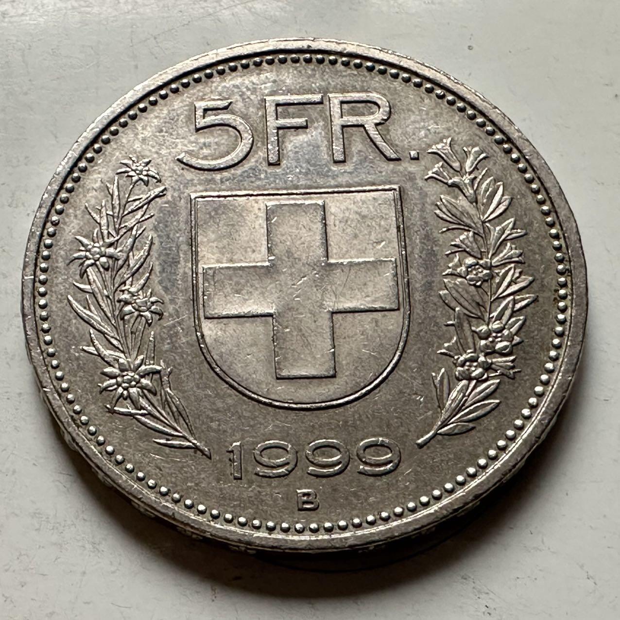 🌹外币初藏🌹🐯2026年第31场   每周二四六晚8️⃣点 接代拍 瑞士1999年5法郎