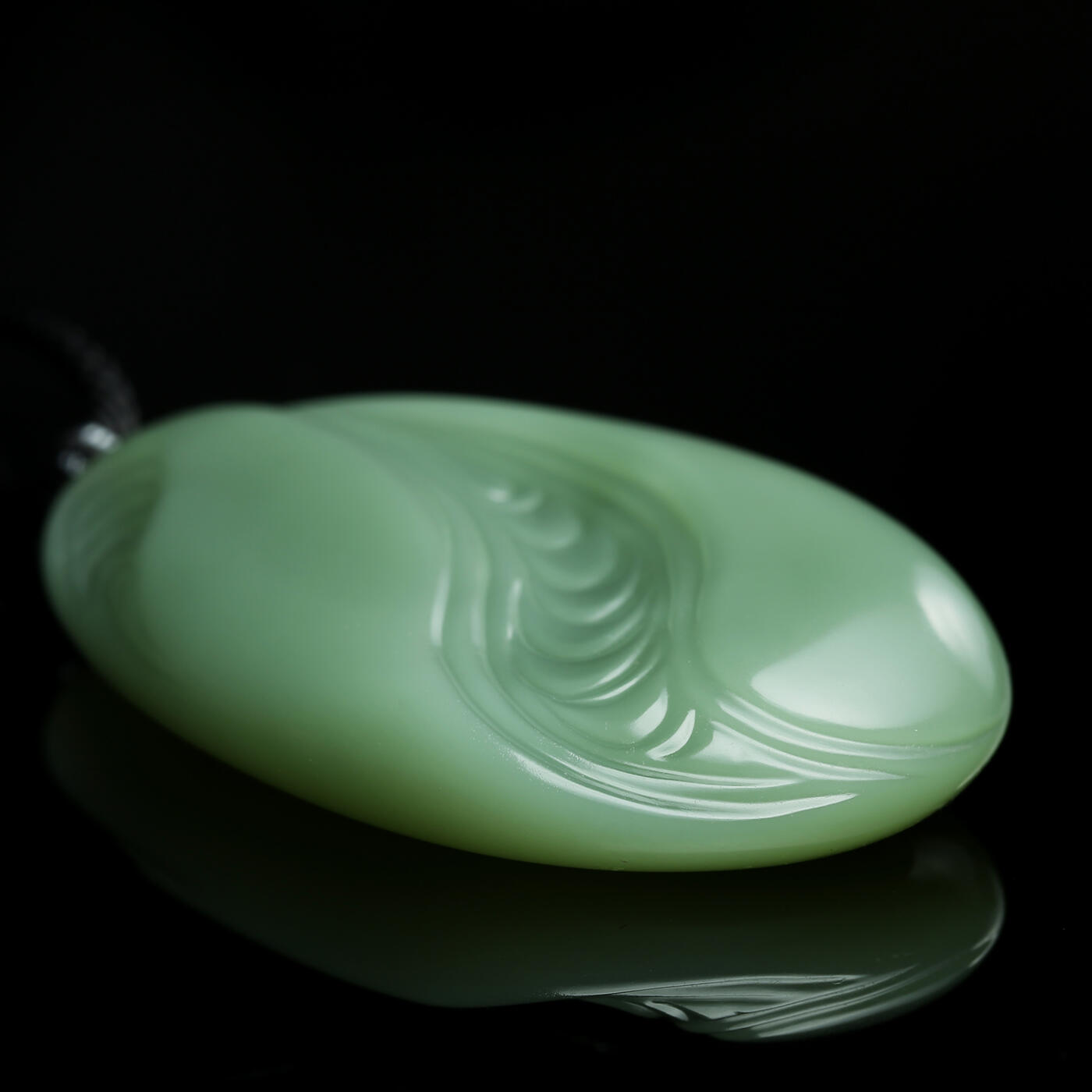 碧月说宝.君子怀瑾·当代和田玉清风专场(三) 杨文双 过灯粉青碧玉上善若水佩