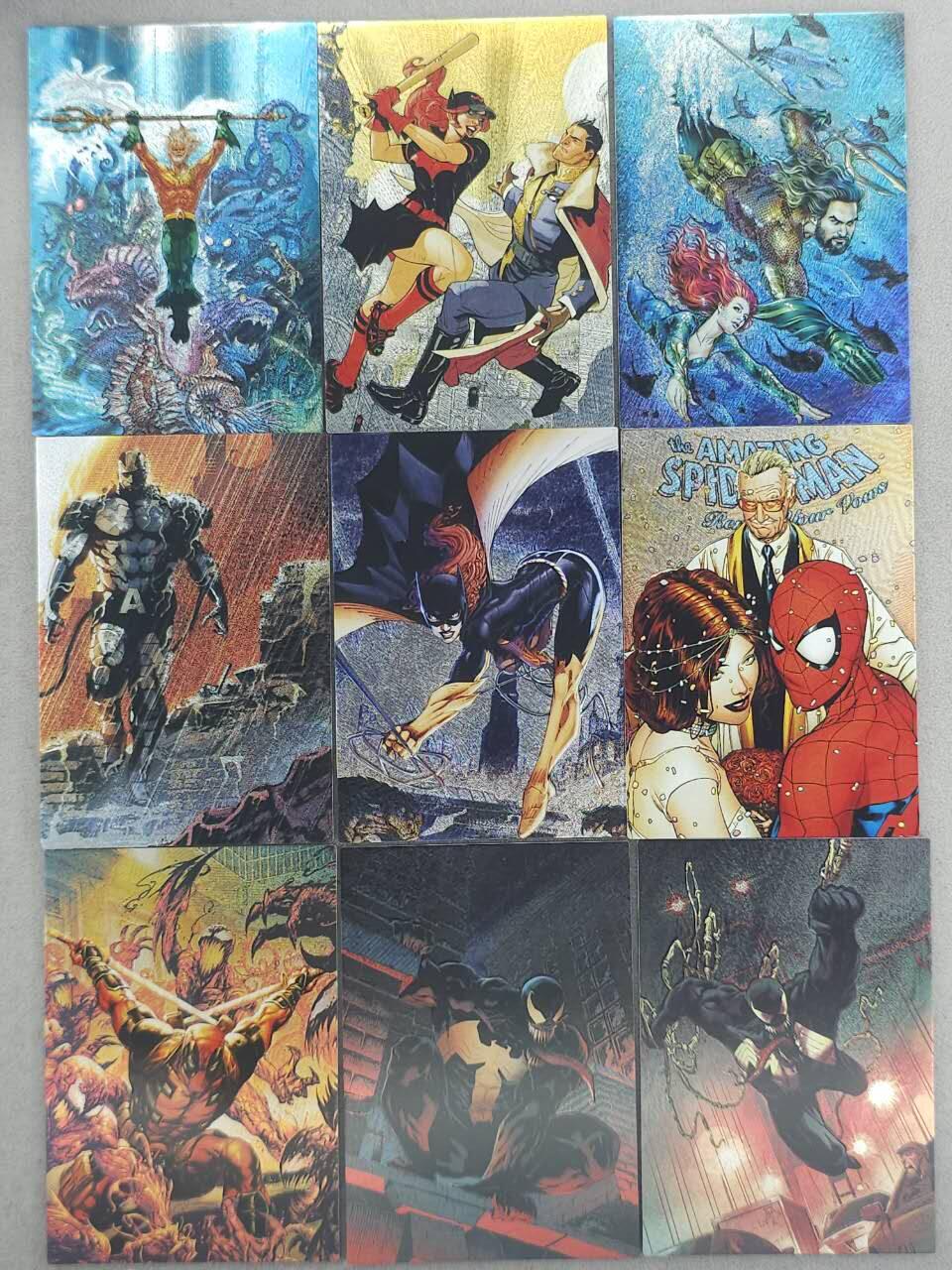 龙虎卡牌-七九场（满200元包邮，无佣金，每周六结拍，欢迎送拍） 粗闪9张 美漫英雄们