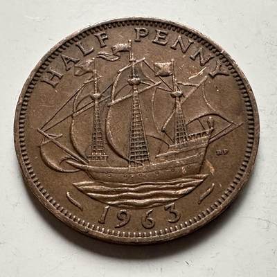 🌹外币初藏🌹🐯2026年第32场   每周二四六晚8️⃣点 接代拍 - 英国 1963年 半便士  b