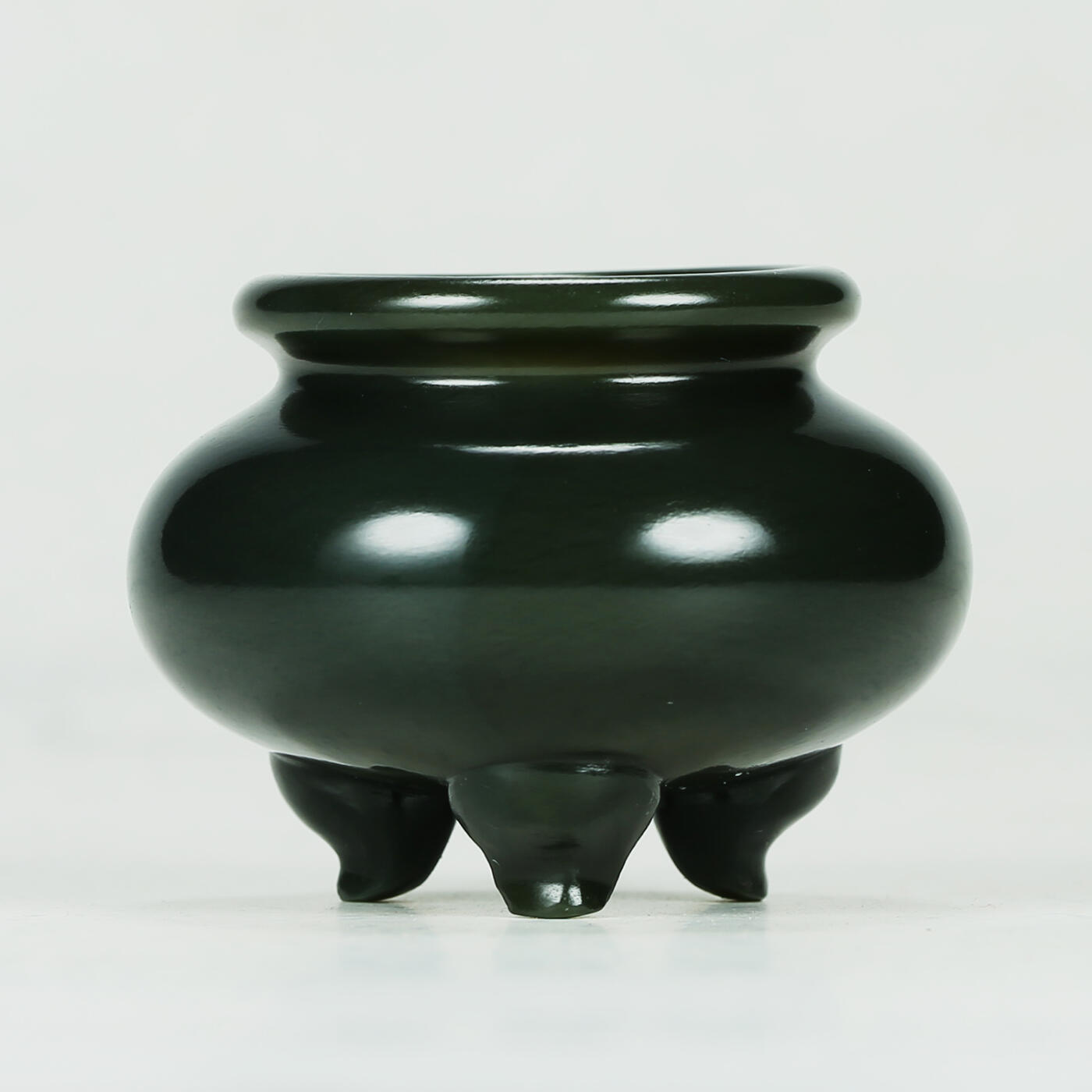 碧月说宝.君子怀瑾·当代和田玉清风专场(三) 杨文双 一细高油和田玉青玉琴炉