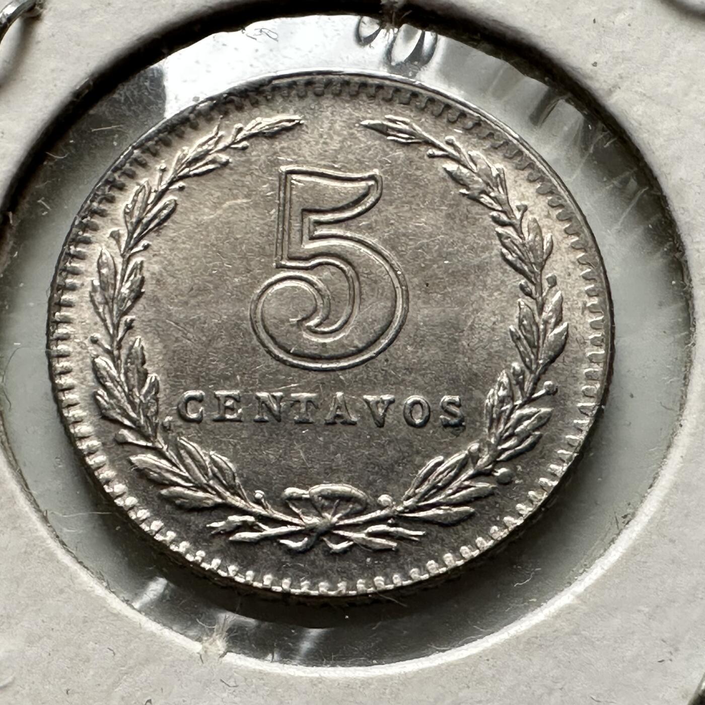 🌹外币初藏🌹🐯2026年第32场   每周二四六晚8️⃣点 接代拍 阿根廷1921年自由女神五分 原光美品