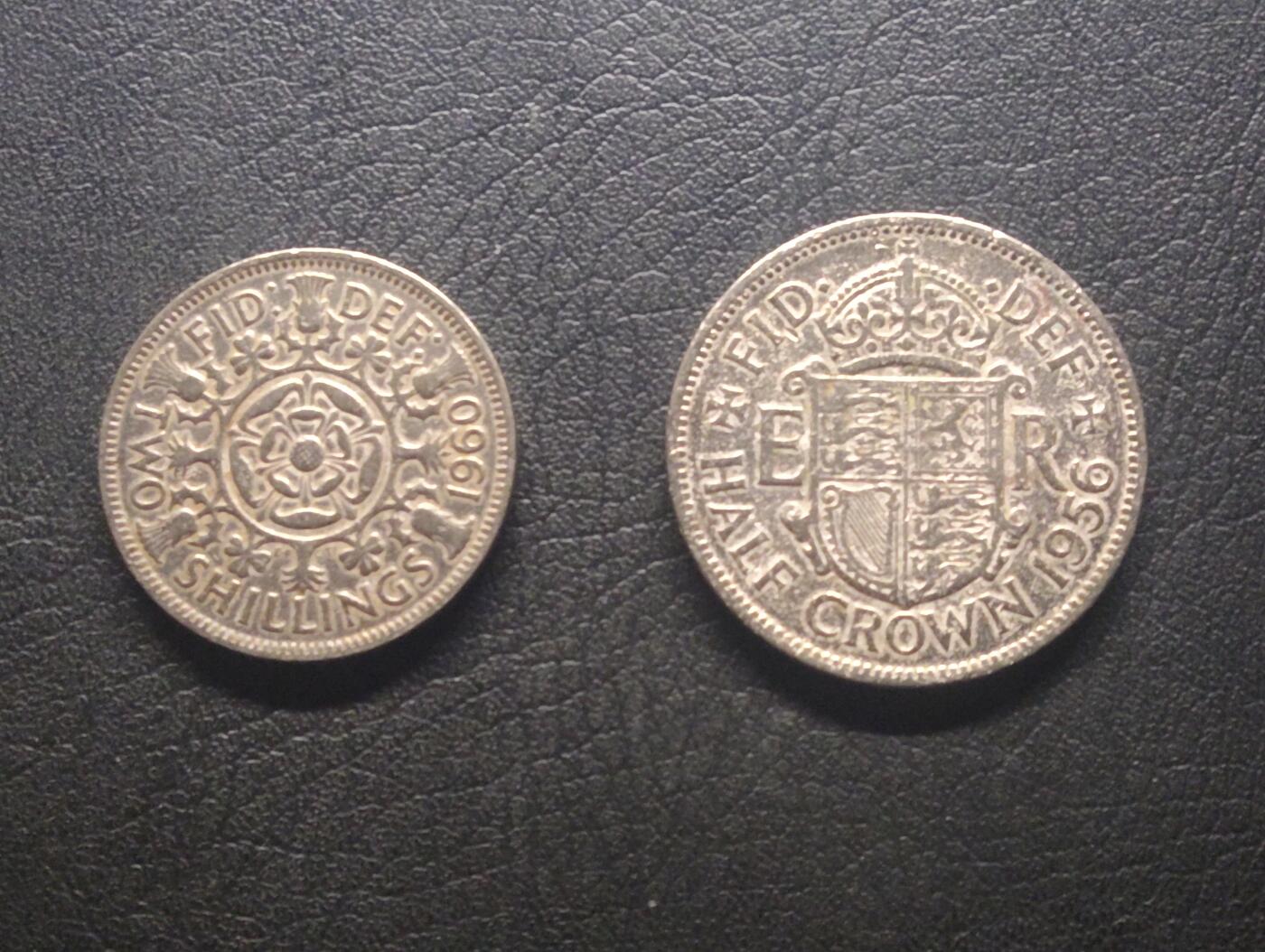 荟藏特别场次第九期——“社长的硬币堆” 英国女王版2先令+半克朗