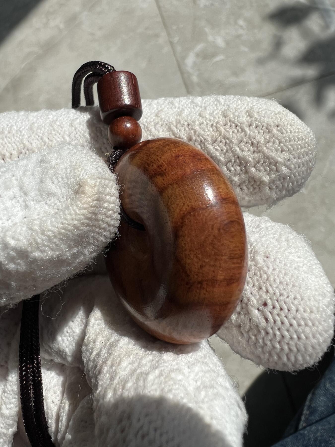 零元拍：海南黄花梨平安扣：33.5/12.5MM