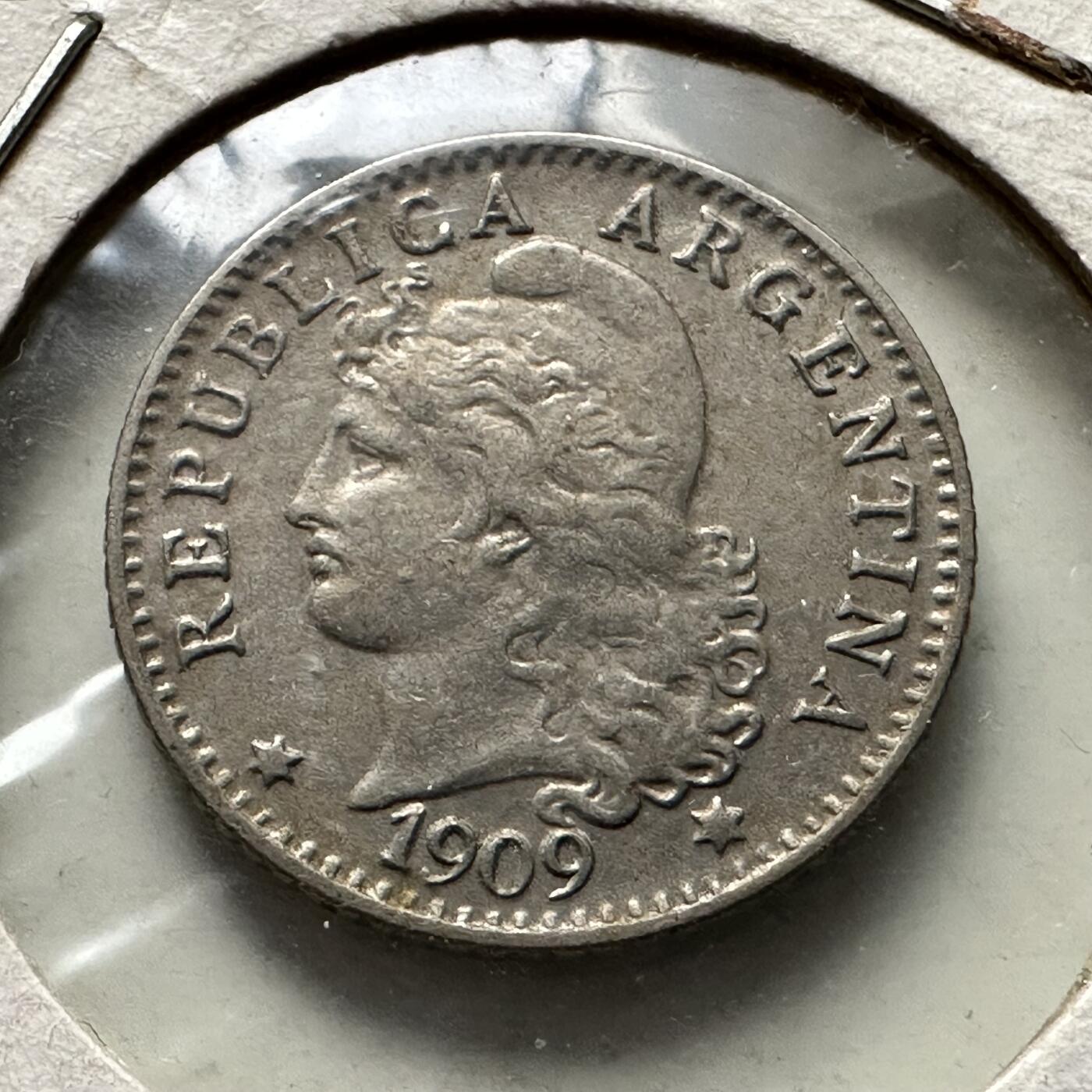 🌹外币初藏🌹🐯2026年第32场   每周二四六晚8️⃣点 接代拍 阿根廷1909年自由女神五分