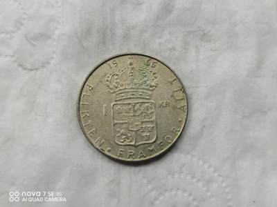 银币 - 1966年瑞典1克郎银币