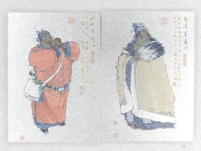 龙虎卡牌-七九场（满200元包邮，无佣金，每周六结拍，欢迎送拍） - 粗闪2张 九轩 周一新 - 宋江&吴用