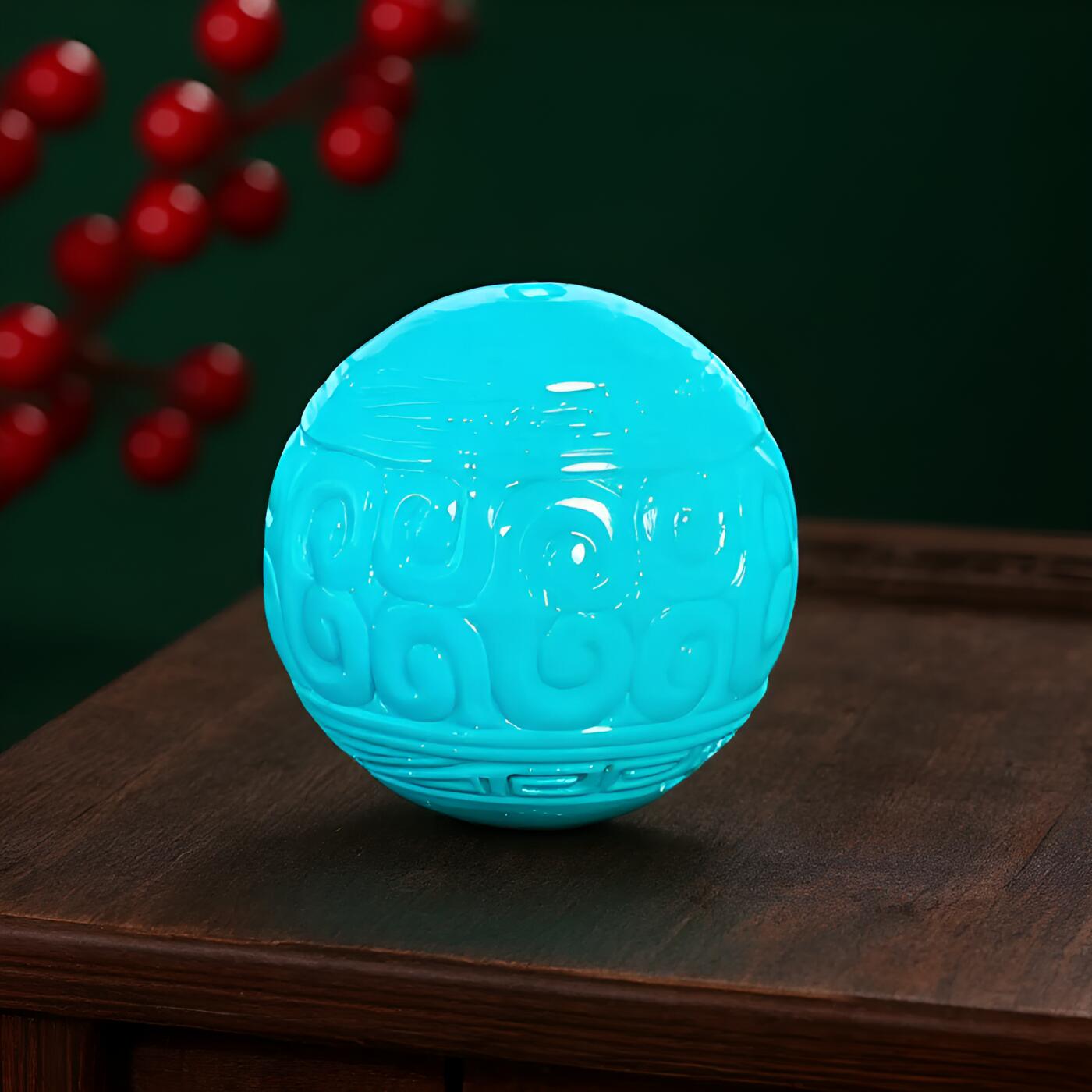 碧月说宝.君子怀瑾·当代和田玉清风专场(三) 原矿 高瓷蓝回纹珠