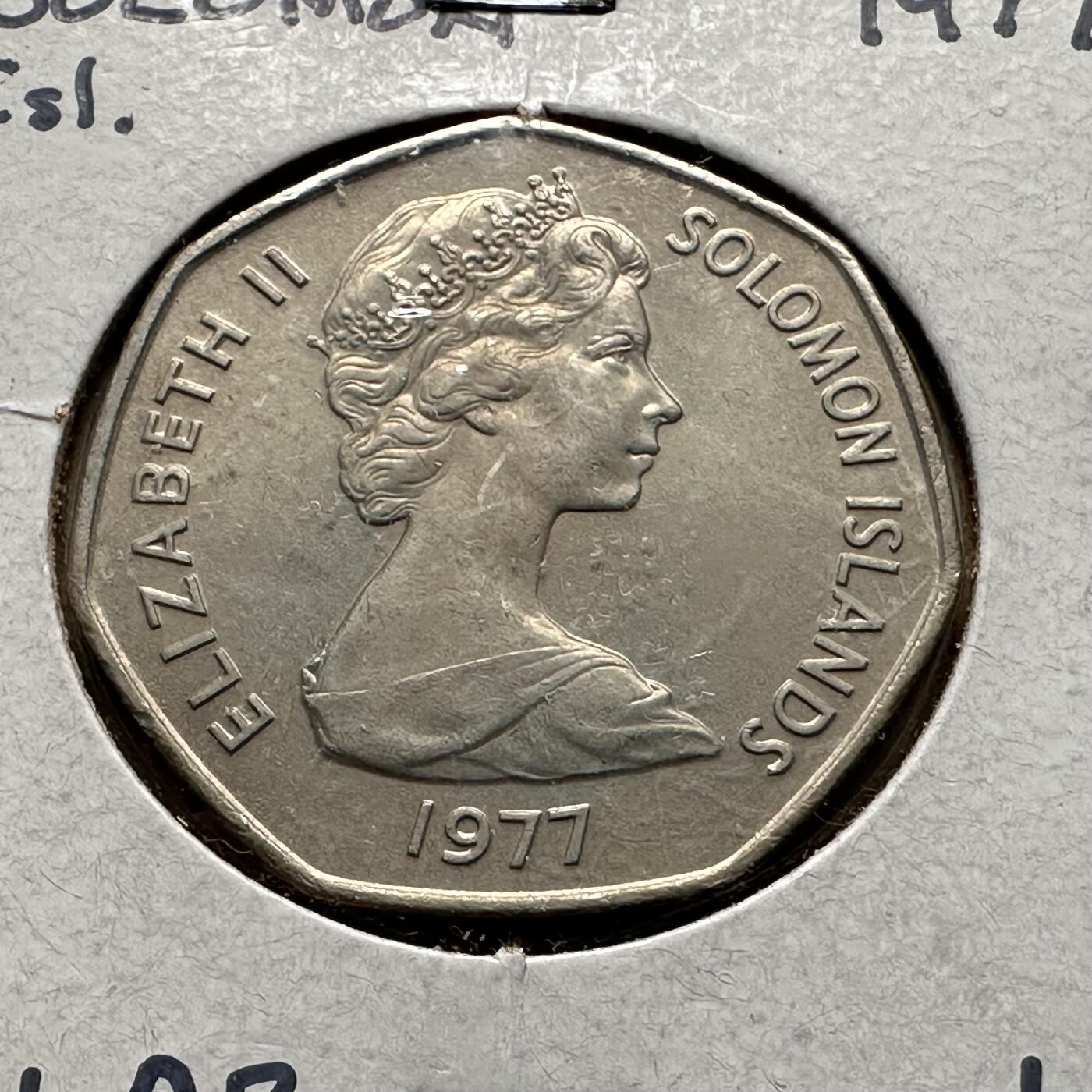 🌹外币初藏🌹🐯2026年第32场   每周二四六晚8️⃣点 接代拍 所罗门群岛1977年水神图腾¥1