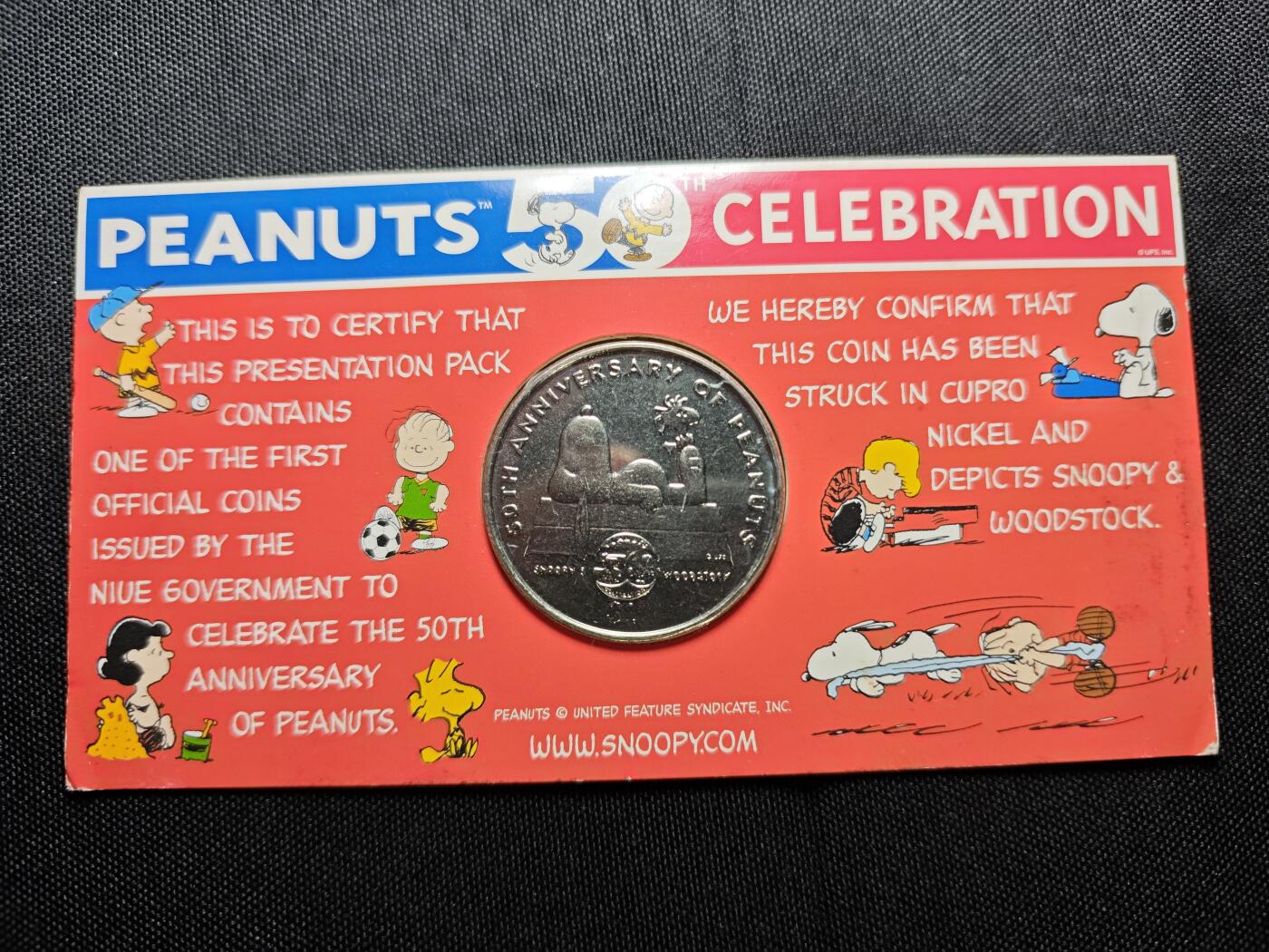 KK钱币收藏小铺   套币专场 2月预留时间 周末发货  纽埃 2000年史努比诞生50周年 1元纪念币