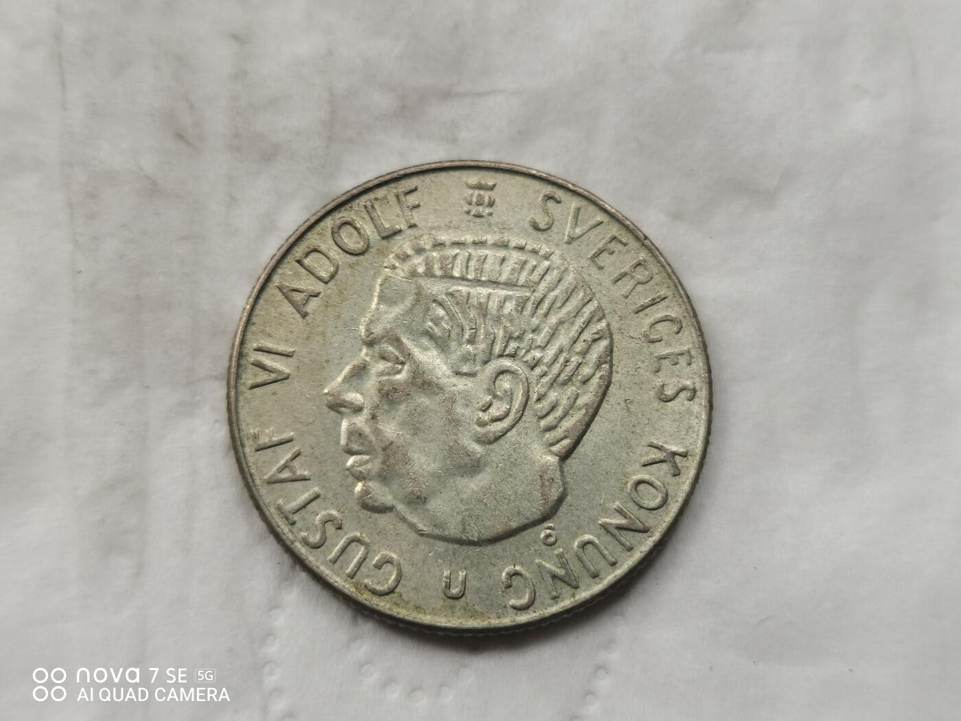 银币 1965年瑞典1克郎银币