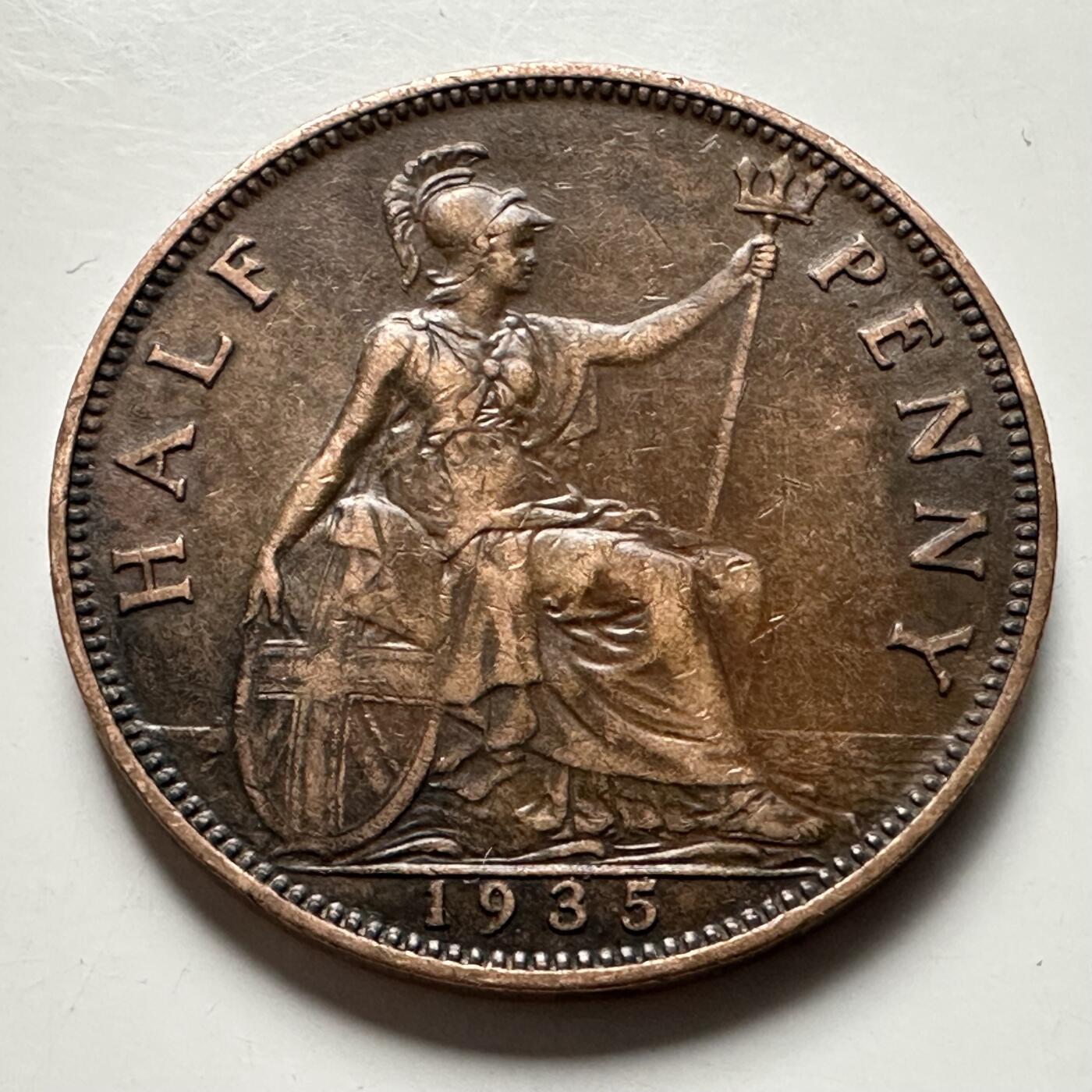 🌹外币初藏🌹🐯2026年第32场   每周二四六晚8️⃣点 接代拍 英国 1935年 半便士 a