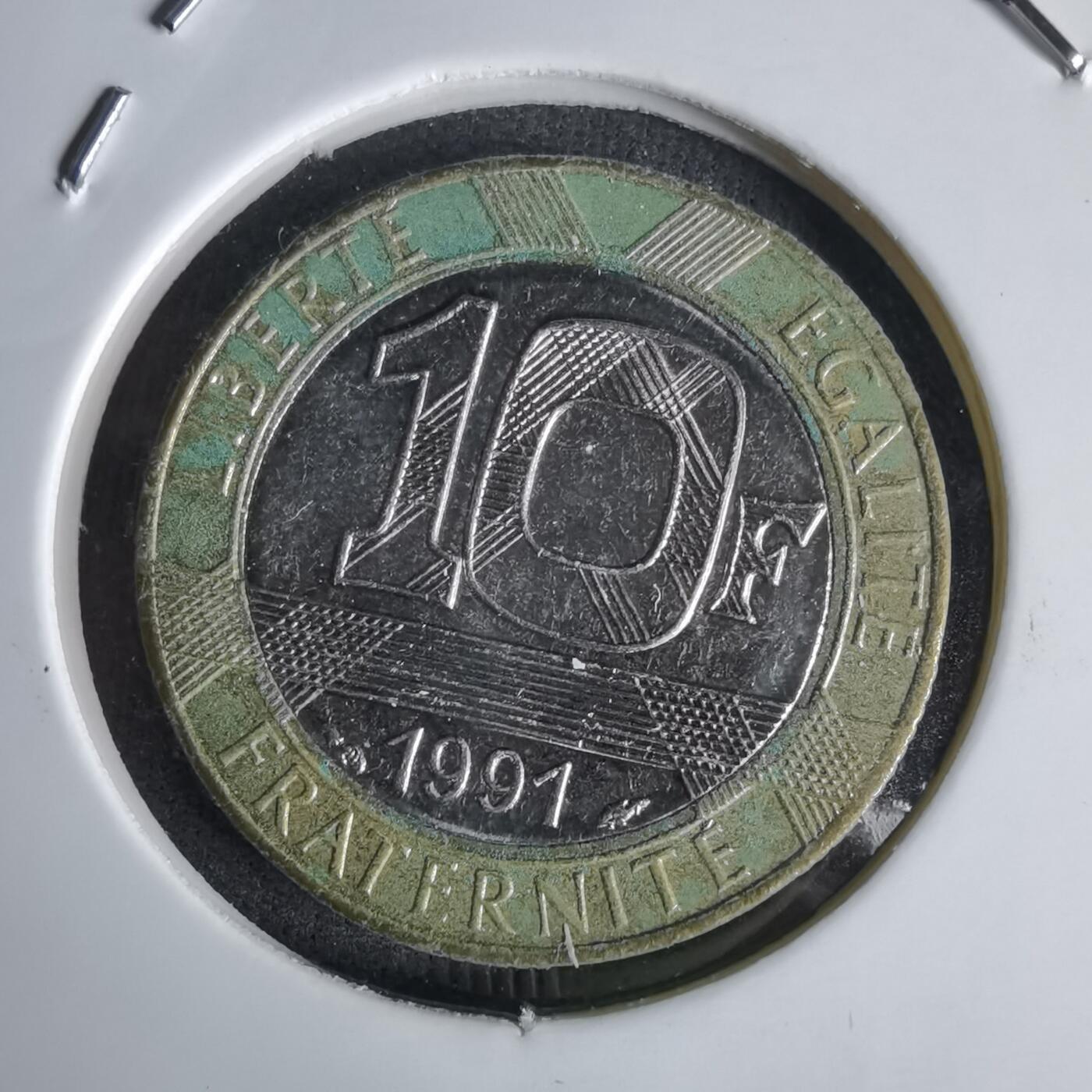 沼泽如烟--第1027场 法国1991年10法郎