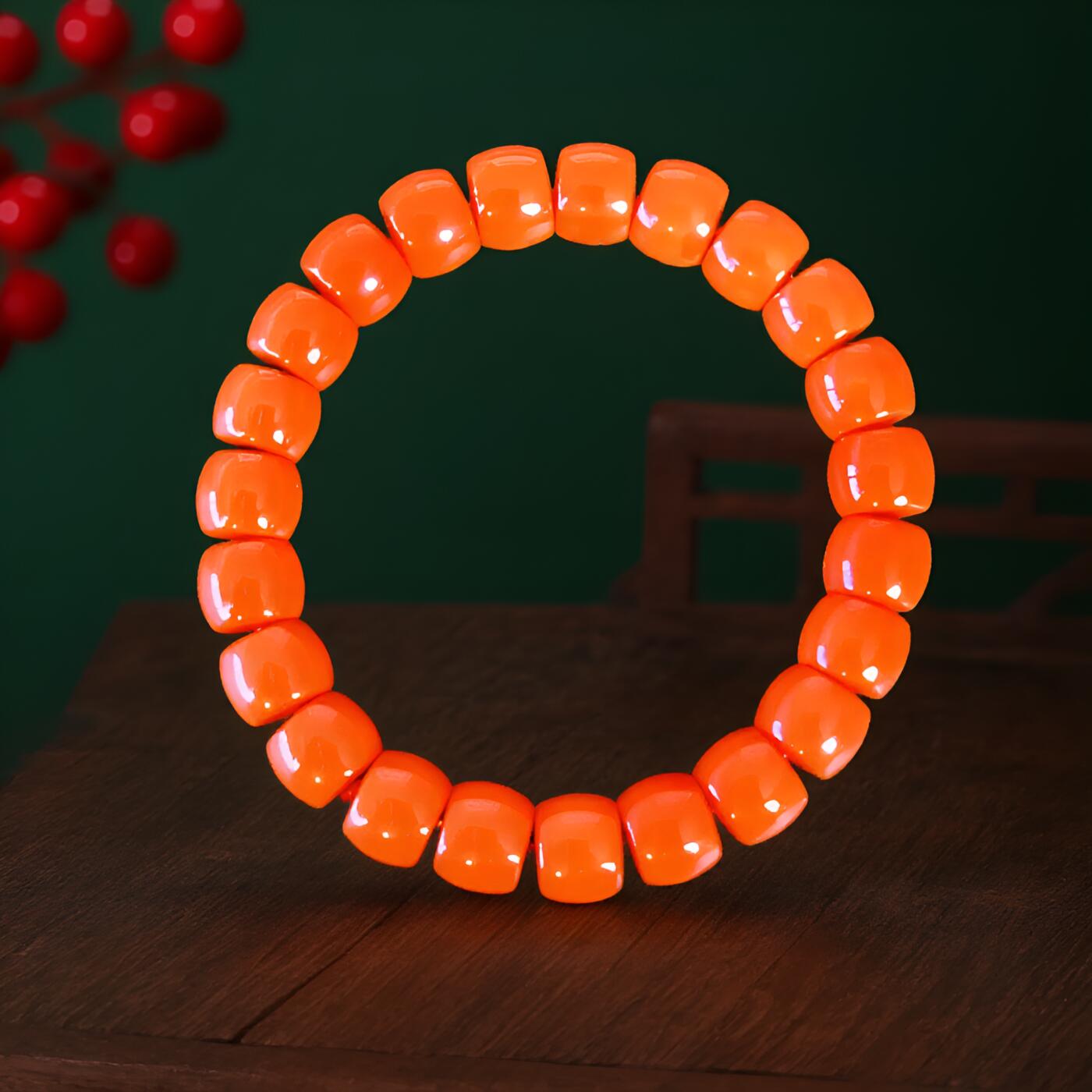 碧月说宝.君子怀瑾·当代和田玉清风专场(三) 满色满肉纯色柿子红精工直切南红