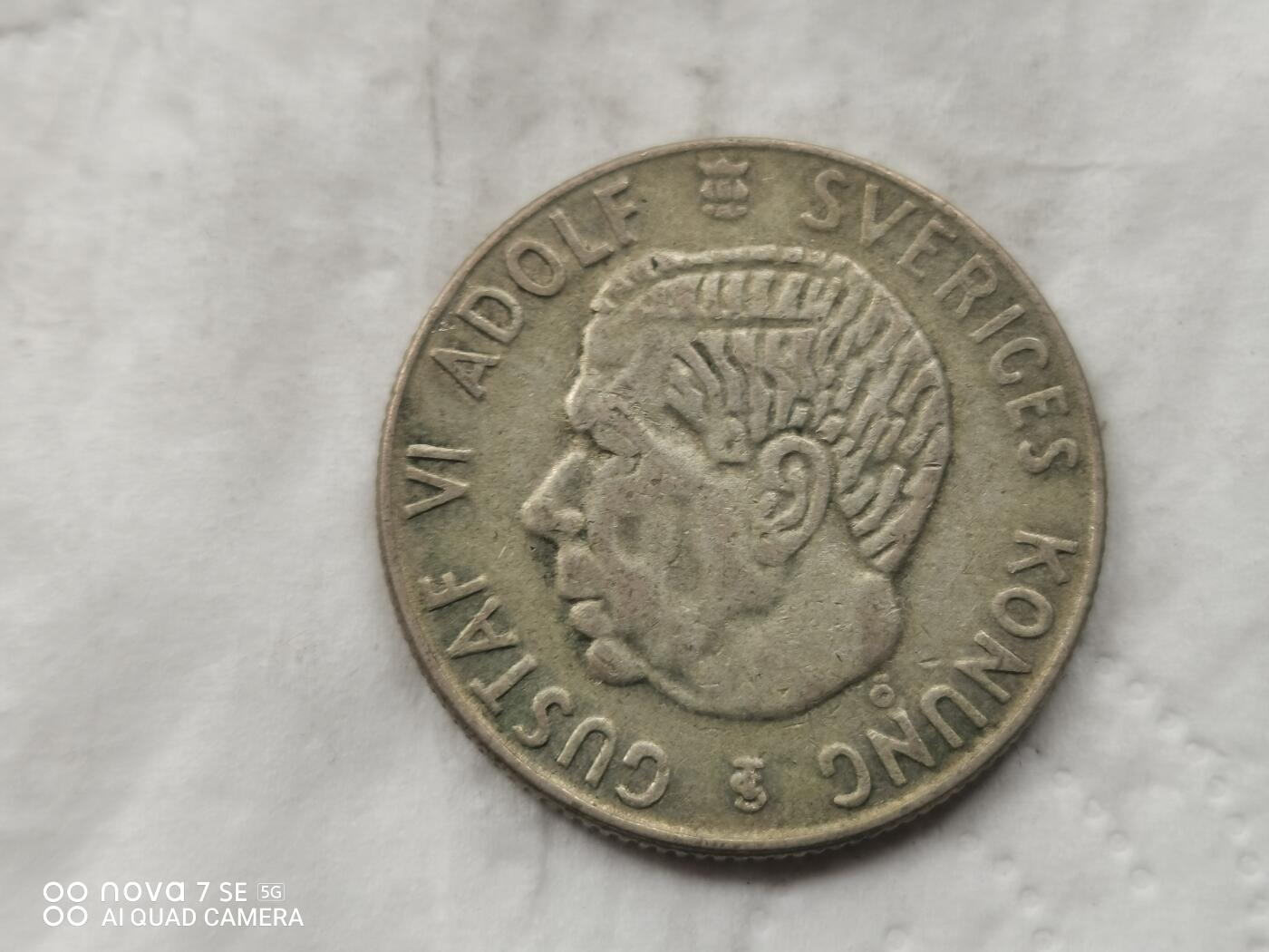 银币 1958年瑞典1克郎银币